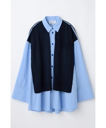 ナゴンスタンス　シャツ　トップス　enfold M ブルー ENFOLD / nagonstans｜エンフォルド / ナゴンスタンスのシャツ