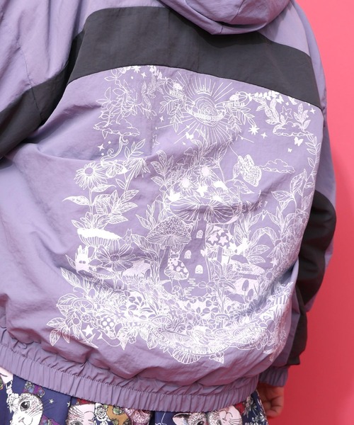 153647：キノコ×レオパード柄リバーシブルブルゾン（ブルゾン