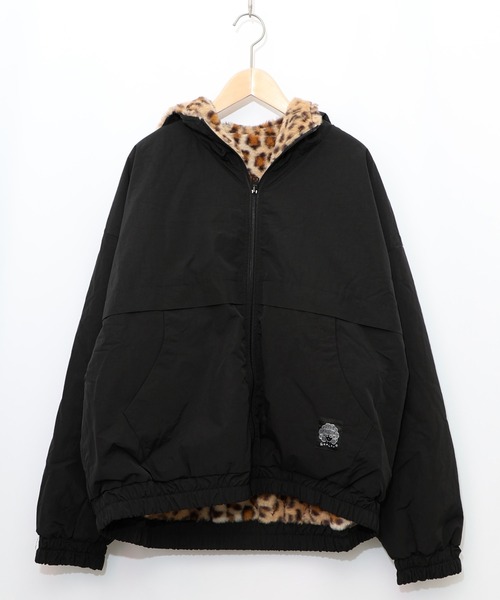 ScoLar 153647：キノコ×レオパード柄リバーシブルブルゾン 153647：キノコ×レオパード柄リバーシブルブルゾン（ブルゾン