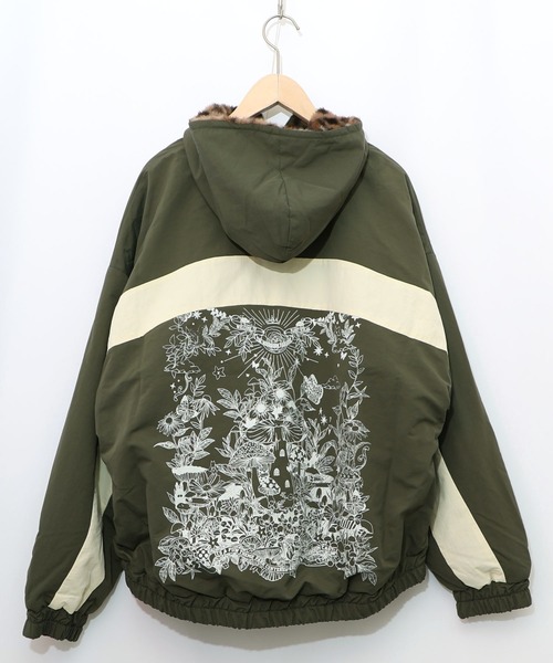 ScoLar 153647：キノコ×レオパード柄リバーシブルブルゾン 153647：キノコ×レオパード柄リバーシブルブルゾン（ブルゾン