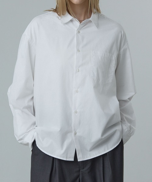 CALLNE（カルネ）の「【CALLNE】Basic Regular Collar Shirt/ベーシックレギュラーカラーシャツ（シャツ/ブラウス・メンズ・ホワイト/ライトブルー/ブラック・L/M）」の2枚目の写真