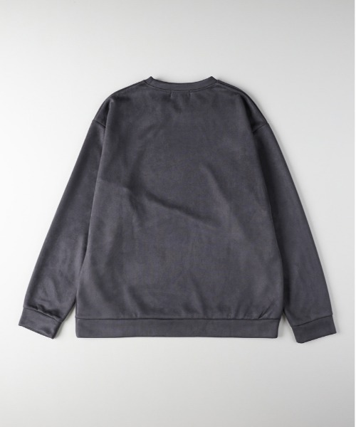BACK NUMBER(バックナンバー)の「BACK NUMBER(バックナンバー)【メンズ】フェイクスエード切替クルートレーナー(スウェット・メンズ・ダークグレー/ライトグレー/ブルー・M/L/XL)」の4枚目の写真