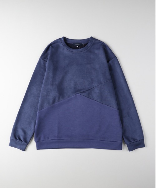 BACK NUMBER(バックナンバー)の「BACK NUMBER(バックナンバー)【メンズ】フェイクスエード切替クルートレーナー(スウェット・メンズ・ダークグレー/ライトグレー/ブルー・M/L/XL)」の9枚目の写真