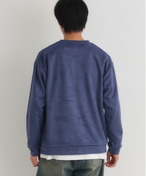 BACK NUMBER(バックナンバー)の「BACK NUMBER(バックナンバー)【メンズ】フェイクスエード切替クルートレーナー(スウェット・メンズ・ダークグレー/ライトグレー/ブルー・M/L/XL)」の12枚目の写真