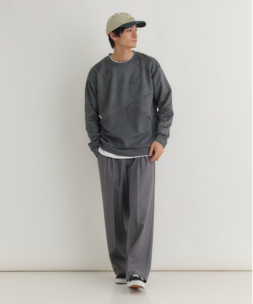 BACK NUMBER(バックナンバー)の「BACK NUMBER(バックナンバー)【メンズ】フェイクスエード切替クルートレーナー(スウェット・メンズ・ダークグレー/ライトグレー/ブルー・M/L/XL)」の18枚目の写真