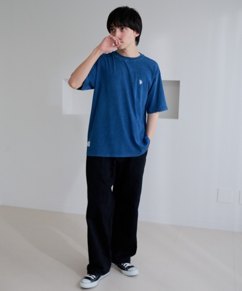 U.S. POLO ASSN.（ユーエスポロアッスン）の「【U.S. POLO ASSN.】ピグメント加工 ワンポイント 半袖 Tシャツ（Tシャツ/カットソー・メンズ・スミクロ/アイボリー/ダークブルー・L/M）」の21枚目の写真