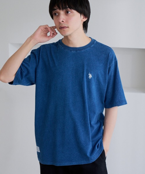 U.S. POLO ASSN.（ユーエスポロアッスン）の「【U.S. POLO ASSN.】ピグメント加工 ワンポイント 半袖 Tシャツ（Tシャツ/カットソー・メンズ・スミクロ/アイボリー/ダークブルー・L/M）」の18枚目の写真