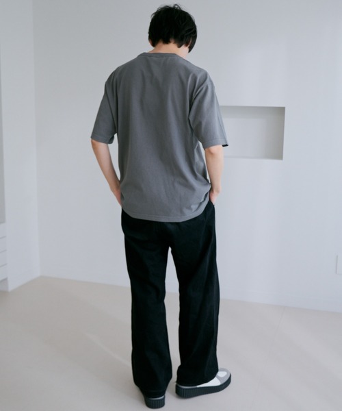U.S. POLO ASSN.（ユーエスポロアッスン）の「【U.S. POLO ASSN.】ピグメント加工 ワンポイント 半袖 Tシャツ（Tシャツ/カットソー・メンズ・スミクロ/アイボリー/ダークブルー・L/M）」の13枚目の写真