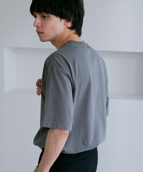 U.S. POLO ASSN.（ユーエスポロアッスン）の「【U.S. POLO ASSN.】ピグメント加工 ワンポイント 半袖 Tシャツ（Tシャツ/カットソー・メンズ・スミクロ/アイボリー/ダークブルー・L/M）」の10枚目の写真