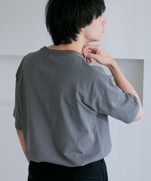 U.S. POLO ASSN.（ユーエスポロアッスン）の「【U.S. POLO ASSN.】ピグメント加工 ワンポイント 半袖 Tシャツ（Tシャツ/カットソー・メンズ・スミクロ/アイボリー/ダークブルー・L/M）」の11枚目の写真
