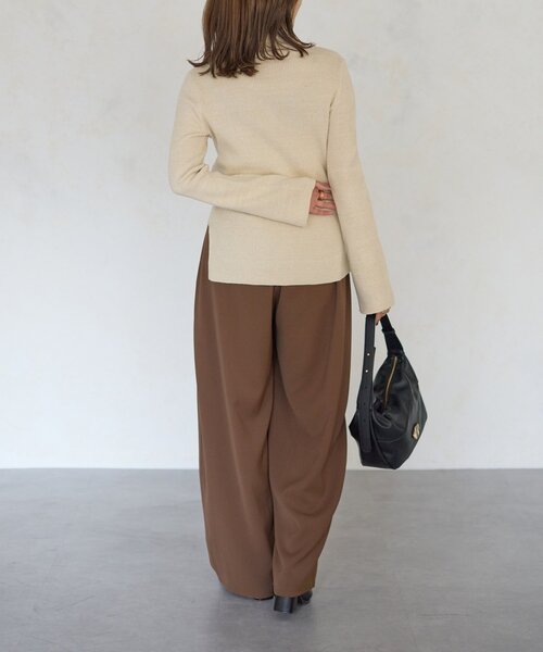 Thevon（ゼボン）の「【Mayu企画】2wayラメタートルニットプルオーバー（ニット/セーター・レディース・アイボリー/ブラック・FREE）」の15枚目の写真