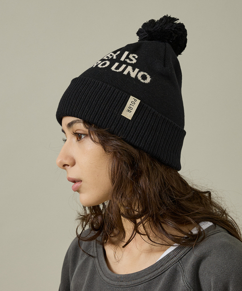 POLeR（ポーラー）の「【POLER / ポーラー】POM BEANIE / ポン ビーニー /ユニセックス（ニットキャップ/ビーニー・メンズ・ブラック/オレンジ/ネイビー・フリー）」の6枚目の写真
