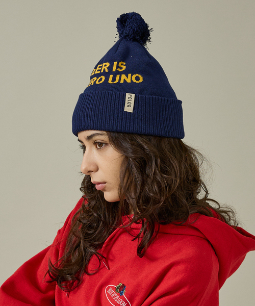 POLeR（ポーラー）の「【POLER / ポーラー】POM BEANIE / ポン ビーニー /ユニセックス（ニットキャップ/ビーニー・メンズ・ブラック/オレンジ/ネイビー・フリー）」の11枚目の写真
