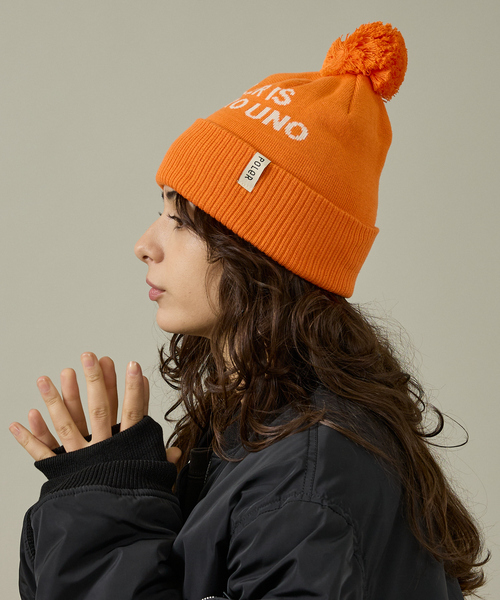 POLeR（ポーラー）の「【POLER / ポーラー】POM BEANIE / ポン ビーニー /ユニセックス（ニットキャップ/ビーニー・メンズ・ブラック/オレンジ/ネイビー・フリー）」の15枚目の写真