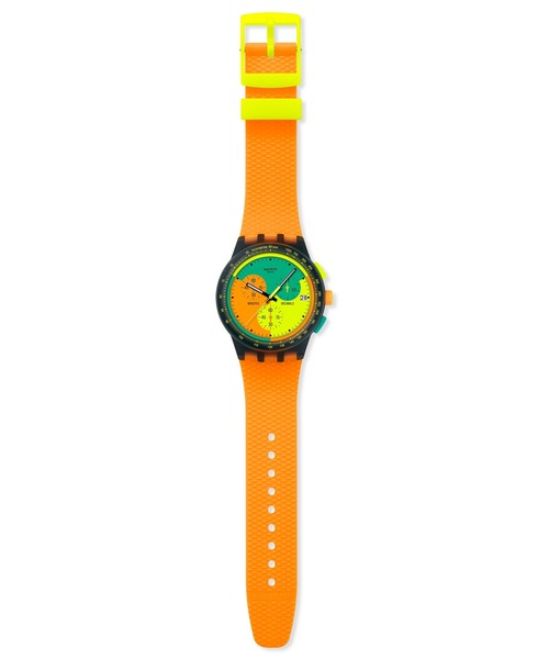 SWATCH(スウォッチ)の「SWATCH NEON SIGNAL FLAG(アナログ腕時計・レディース・ブラック・FREE)」の3枚目の写真