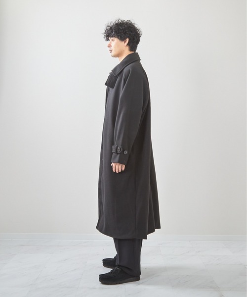 VIBGYOR(ヴィブジョー)の「フェイクメルトンルーズステンコート(CN)(ステンカラーコート・メンズ・ベージュ/チャコールグレー/ブラック・X-LARGE/LARGE/MEDIUM)」の9枚目の写真