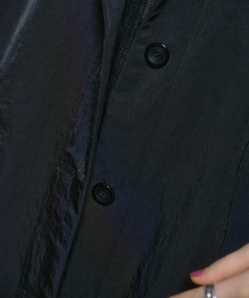 THINGS THAT MATTER(シングス ザット マター)の「HEAVY NYLON LONG COAT / ヘビーナイロン ロング コート(ナイロンジャケット・レディース・ブラック・FREE)」の7枚目の写真