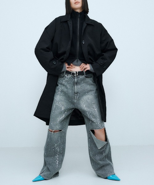 THINGS THAT MATTER(シングス ザット マター)の「HEAVY NYLON LONG COAT / ヘビーナイロン ロング コート(ナイロンジャケット・レディース・ブラック・FREE)」の13枚目の写真
