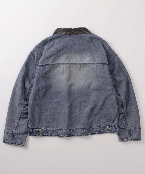 SlashDate(スラッシュデイト)の「【82】ウォッシュ加工 襟コーデュロイ ヴィンテージ ダックブルゾン(ブルゾン・メンズ・チャコールグレー/ブルー/ブラック/キャメル・M/L)」の9枚目の写真