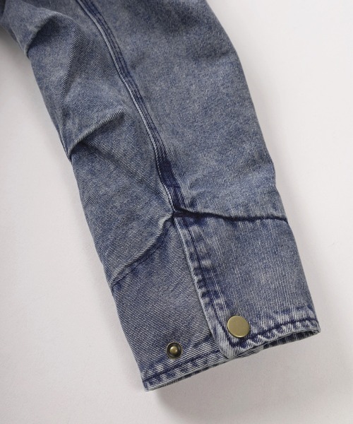 SlashDate(スラッシュデイト)の「【82】ウォッシュ加工 襟コーデュロイ ヴィンテージ ダックブルゾン(ブルゾン・メンズ・チャコールグレー/ブルー/ブラック/キャメル・M/L)」の5枚目の写真