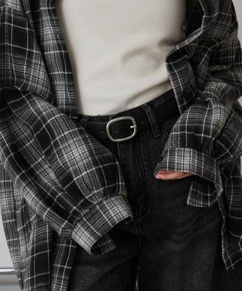 Auntie Rosa Holiday（アンティローザホリデー）の「スクエアバックルベーシックベルト（ベルト・レディース・ブラック・FREE）」の2枚目の写真