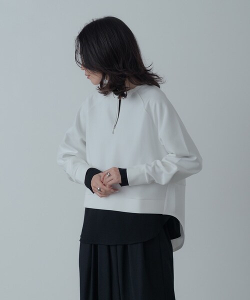 GALLEST（ギャレスト）の「フォルムダンボールトップス（Tシャツ/カットソー・レディース・ホワイト/ブラウン系/ダークグレー・38）」の8枚目の写真