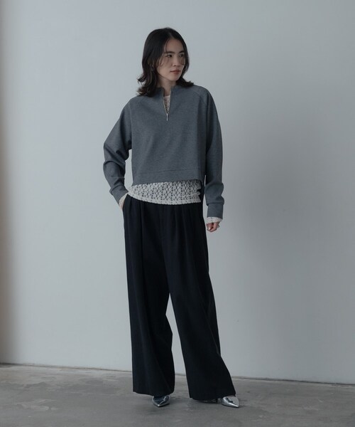 GALLEST（ギャレスト）の「フォルムダンボールトップス（Tシャツ/カットソー・レディース・ホワイト/ブラウン系/ダークグレー・38）」の13枚目の写真