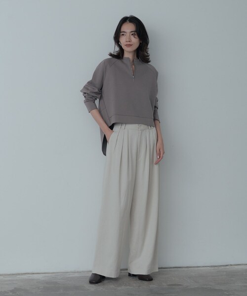 GALLEST（ギャレスト）の「フォルムダンボールトップス（Tシャツ/カットソー・レディース・ホワイト/ブラウン系/ダークグレー・38）」の21枚目の写真