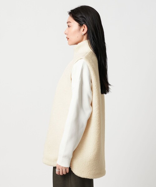 MARW UNITED ARROWS(マルゥ ユナイテッドアローズ)の「<MARW UNITED ARROWS>ボア ジップ ベスト(ベスト・レディース・オフホワイト/ブラック・FREE)」の12枚目の写真