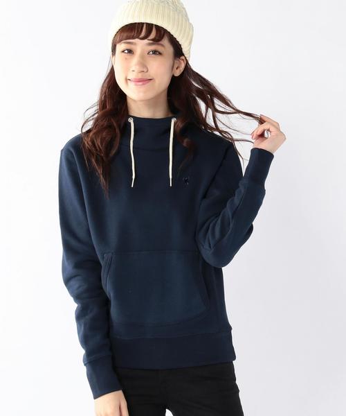 coen(コーエン)の「CVC起毛ハイネックパーカー◆(パーカー・レディース・ホワイト/ネイビー/ライトブルー・MEDIUM/LARGE)」の3枚目の写真