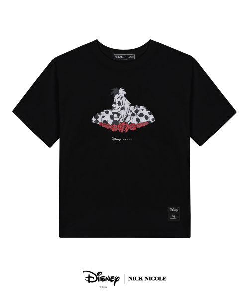 NICK&NICOLE(ニックアンドニコール)の「DISNEY ROSE CRUELLA PRINTING TOP_BLACK(Tシャツ/カットソー・レディース・その他・FREE)」の1枚目の写真