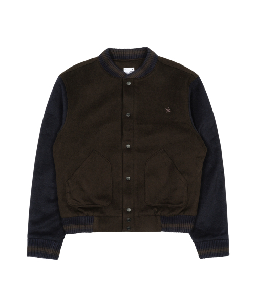 THECOLDESTMOMENT（ザコールデストモーメント）の「TCM mini logo varsity jacket (brown/navy)（ブルゾン・レディース・その他・SMALL/MEDIUM/LARGE）」の2枚目の写真