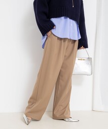 NOLLEY’S Sophi | 《セットアップ対応》ウォッシャブルウール混ツイルハイウエストワイドパンツ(その他パンツ)