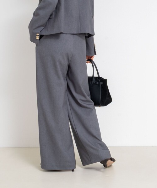 NOLLEY’S Sophi(ノーリーズソフィ)の「《セットアップ対応》ウォッシャブルウール混ツイルハイウエストワイドパンツ(その他パンツ・レディース・キャメル/グレー・34/38/36)」の14枚目の写真