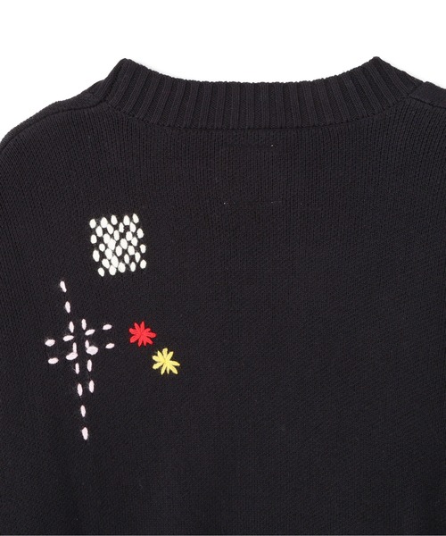 BEAVER（ビーバー）の「B omnivore/ビーオムニボー　HAND STITCH CARDIGAN ハンドステッチカーディガン（カーディガン/ボレロ・メンズ・サックスブルー/ブラック/ベージュ・M/L）」の5枚目の写真