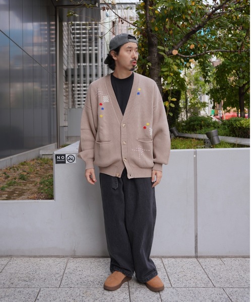 B omnivore/ビーオムニボー HAND STITCH CARDIGAN ハンドステッチ