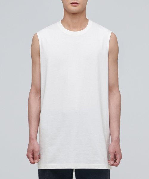 MUSINSA STANDARD（ムシンサスタンダード）の「レイヤードスリーブレストップ_ロング丈 [クリーム]（Tシャツ/カットソー・メンズ・その他・LARGE/X-SMALL/SMALL/MEDIUM）」の2枚目の写真
