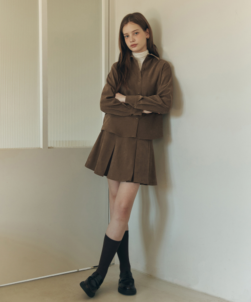 ZEROSTREET（ゼロストリート）の「[2カラー] トフィプリーツスカート（スカート・レディース・ブラック/ブラウン・SMALL/MEDIUM/LARGE）」の7枚目の写真