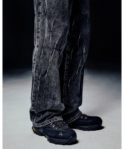NOMANUAL(NOMANUAL)の「K.T DENIM PANTS - WASHED BLACK(デニムパンツ・レディース・その他・SMALL/MEDIUM/LARGE)」の3枚目の写真