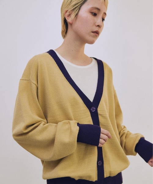 lit(リット)の「Bicolor Knit Cardigan(カーディガン/ボレロ・レディース・ベージュ系その他/ブラック/トップグレー・FREE)」の13枚目の写真