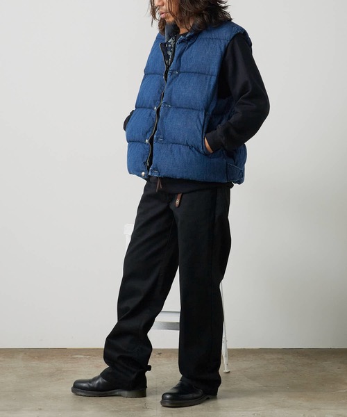 セール】REMI RELIEF/レミレリーフ ナチュラル加工 デニムダウンベスト
