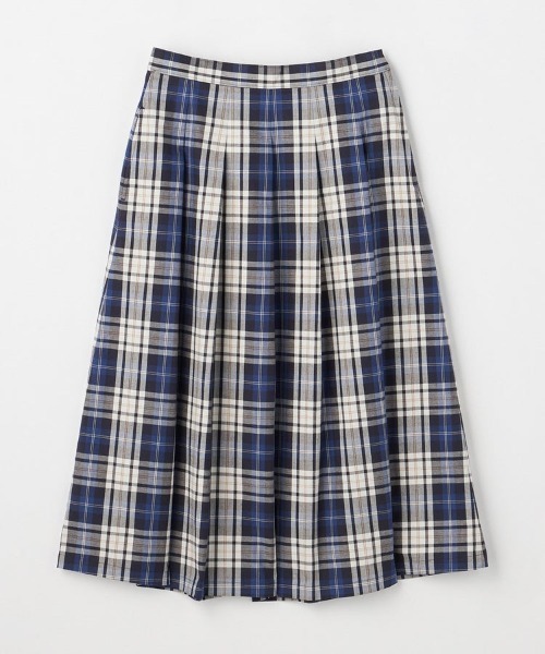 BRITISH MADE(ブリティッシュメイド)の「【MACALASTAIR / マカラスター】ソフトプリーツチェックスカート(WOMEN)(スカート・レディース・ブルー系その他/グリーン系その他2/グリーン系その他/ブルー系その他2・36)」の1枚目の写真