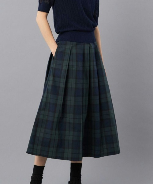BRITISH MADE(ブリティッシュメイド)の「【MACALASTAIR / マカラスター】ソフトプリーツチェックスカート(WOMEN)(スカート・レディース・ブルー系その他/グリーン系その他2/グリーン系その他/ブルー系その他2・36)」の5枚目の写真