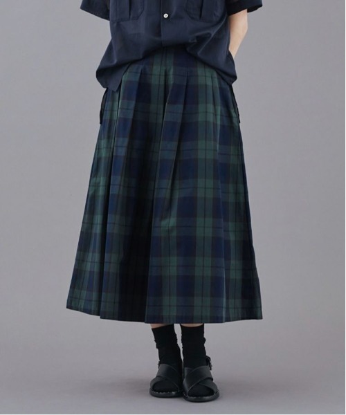BRITISH MADE(ブリティッシュメイド)の「【MACALASTAIR / マカラスター】ソフトプリーツチェックスカート(WOMEN)(スカート・レディース・ブルー系その他/グリーン系その他2/グリーン系その他/ブルー系その他2・36)」の6枚目の写真