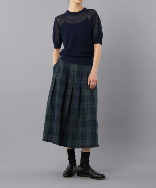 BRITISH MADE(ブリティッシュメイド)の「【MACALASTAIR / マカラスター】ソフトプリーツチェックスカート(WOMEN)(スカート・レディース・ブルー系その他/グリーン系その他2/グリーン系その他/ブルー系その他2・36)」の7枚目の写真