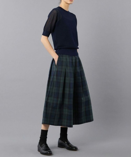 BRITISH MADE(ブリティッシュメイド)の「【MACALASTAIR / マカラスター】ソフトプリーツチェックスカート(WOMEN)(スカート・レディース・ブルー系その他/グリーン系その他2/グリーン系その他/ブルー系その他2・36)」の8枚目の写真