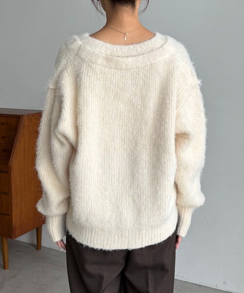 セール】ニュアンスボタンレイヤード風カーディガン（カーディガン