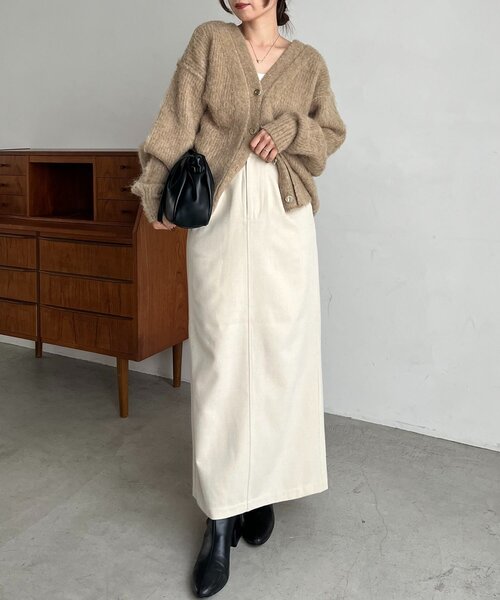 セール】ニュアンスボタンレイヤード風カーディガン（カーディガン