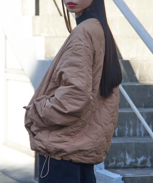 THE NORTH FACE（ザノースフェイス）の「【THE NORTH FACE】NEILTON RVS HEAT CARDIGAN/リバーシブルカーディガン/キルティングジャケット（カーディガン/ボレロ・レディース・キャメル/ブラック・S）」の14枚目の写真