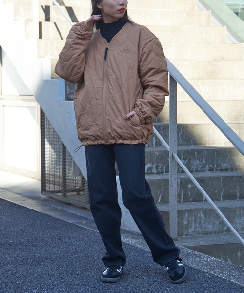 THE NORTH FACE（ザノースフェイス）の「【THE NORTH FACE】NEILTON RVS HEAT CARDIGAN/リバーシブルカーディガン/キルティングジャケット（カーディガン/ボレロ・レディース・キャメル/ブラック・S）」の7枚目の写真